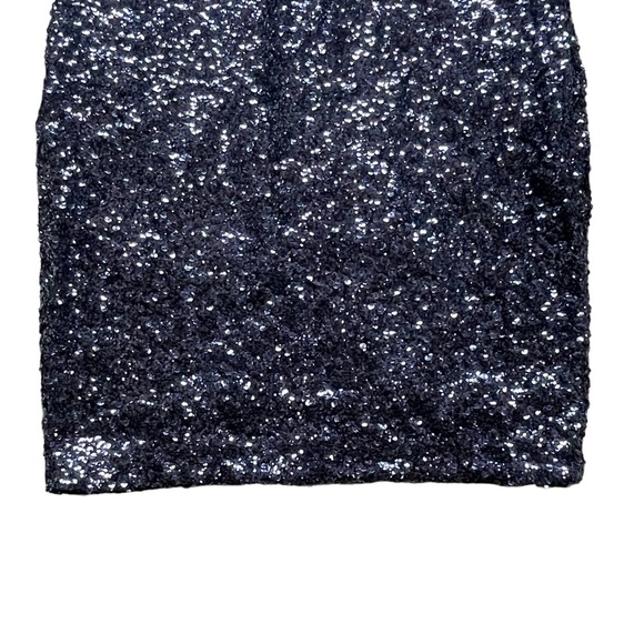 Express | Navy Blue Sequins, Bodycon Mini Cocktail Dress, Size 4 - Picture 7 of 13